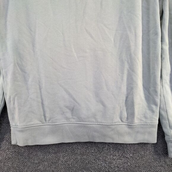 AllSaints Men's Drawstring Hoodie Medium Long Sleeve Blue Embroidered Cotton - Picture 7 of 15